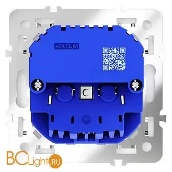 Розетка встраиваемая VOLTUM S70 с заземлением и защитными шторками, 16А, с USB, A+С, (белый матовый) VLS040502 - Фото 3
