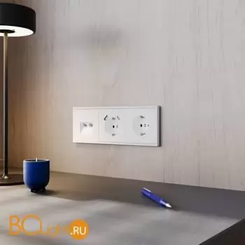 Розетка встраиваемая VOLTUM S70 с заземлением и защитными шторками, 16А, с USB, A+С, (белый матовый) VLS040502 - Фото 5