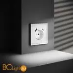 Розетка встраиваемая VOLTUM S70 с заземлением и защитными шторками, 16А, с USB, A+С, (белый матовый) VLS040502 - Фото 4