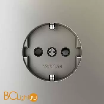 Розетка встраиваемая VOLTUM S70 с заземлением и защитными шторками, 16А, (шелк) VLS040204 - Фото 0