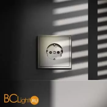 Розетка встраиваемая VOLTUM S70 с заземлением и защитными шторками, 16А, (шелк) VLS040204 - Фото 3