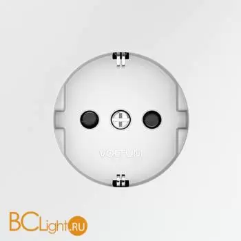 Розетка встраиваемая VOLTUM S70 с заземлением и защитными шторками, 16А, (белый матовый) VLS040202 - Фото 1