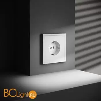 Розетка встраиваемая VOLTUM S70 с заземлением и защитными шторками, 16А, (белый матовый) VLS040202 - Фото 2