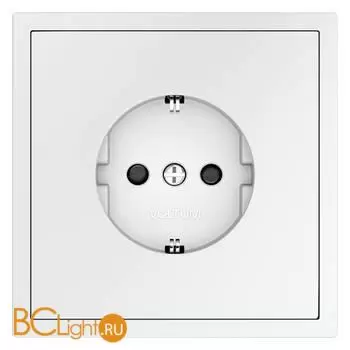 Розетка встраиваемая VOLTUM S70 с заземлением и защитными шторками, 16А, (белый матовый) VLS040202 - Фото 7