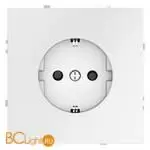 Розетка встраиваемая VOLTUM S70 с заземлением и защитными шторками, 16А, (белый матовый) VLS040202