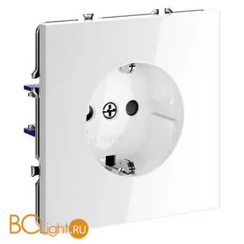 Розетка встраиваемая VOLTUM S70 с заземлением и защитными шторками, 16А, (белый глянцевый) VLS040201 - Фото 6