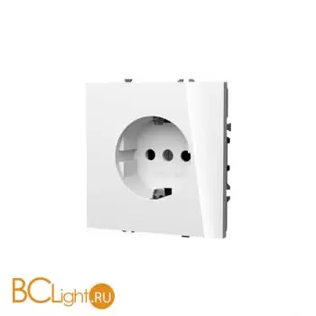 Розетка встраиваемая VOLTUM S70 с заземлением и защитными шторками, 16А, (белый глянцевый) VLS040201 - Фото 9