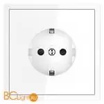 Розетка встраиваемая VOLTUM S70 с заземлением и защитными шторками, 16А, (белый глянцевый) VLS040201 - Фото 1