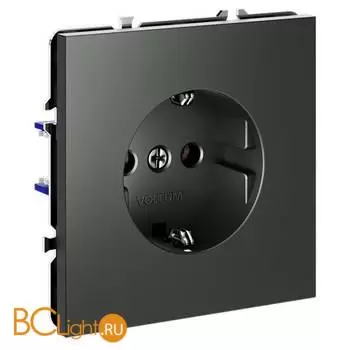 Розетка встраиваемая VOLTUM S70 с заземлением 16А, (титан) VLS040106 - Фото 4