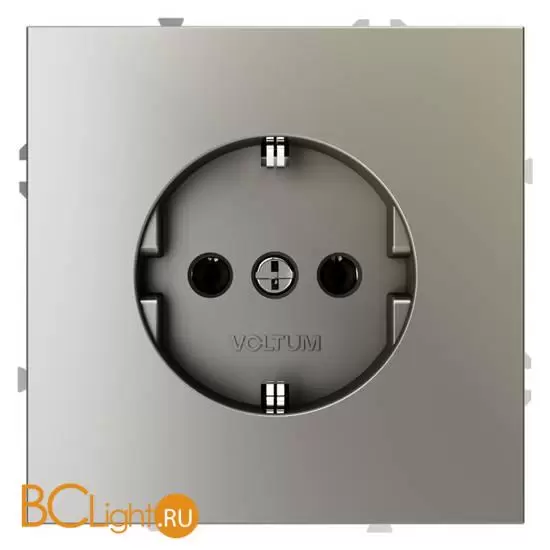 Розетка встраиваемая VOLTUM S70 с заземлением 16А, (шелк) VLS040104