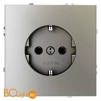 Розетка встраиваемая VOLTUM S70 с заземлением 16А, (шелк) VLS040104
