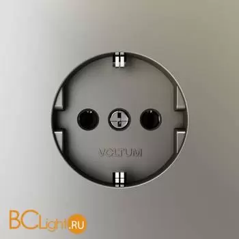 Розетка встраиваемая VOLTUM S70 с заземлением 16А, (шелк) VLS040104 - Фото 0
