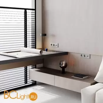 Розетка встраиваемая VOLTUM S70 с заземлением 16А, (шелк) VLS040104 - Фото 3