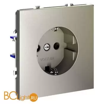 Розетка встраиваемая VOLTUM S70 с заземлением 16А, (шелк) VLS040104 - Фото 4