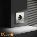 Розетка встраиваемая VOLTUM S70 с заземлением 16А, (шелк) VLS040104 - Фото 1