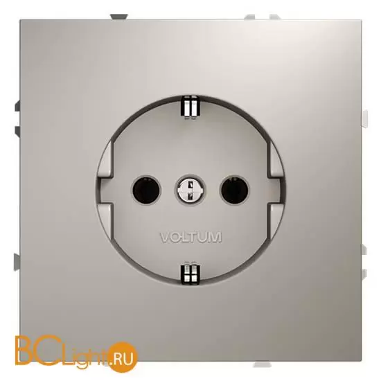 Розетка встраиваемая VOLTUM S70 с заземлением 16А, (кашемир) VLS040103