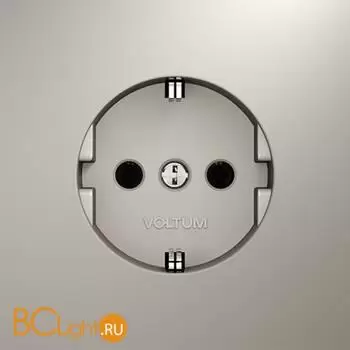 Розетка встраиваемая VOLTUM S70 с заземлением 16А, (кашемир) VLS040103 - Фото 0