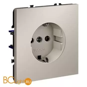 Розетка встраиваемая VOLTUM S70 с заземлением 16А, (кашемир) VLS040103 - Фото 4