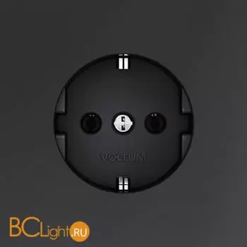 Розетка встраиваемая VOLTUM S70 с заземлением 16А, (графит) VLS040107 - Фото 0