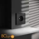 Розетка встраиваемая VOLTUM S70 с заземлением 16А, (черный матовый) VLS040108 - Фото 1