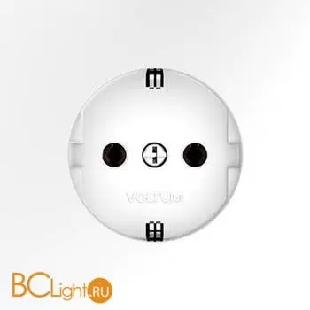Розетка встраиваемая VOLTUM S70 с заземлением 16А, (белый матовый) VLS040102 - Фото 1