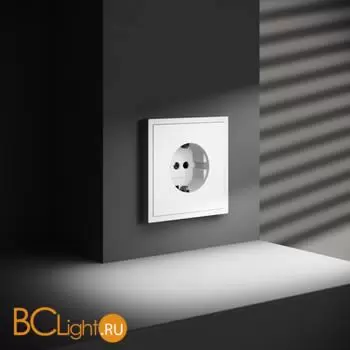 Розетка встраиваемая VOLTUM S70 с заземлением 16А, (белый матовый) VLS040102 - Фото 2