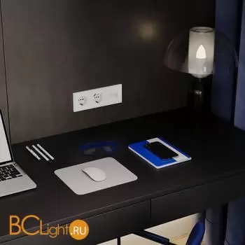 Розетка встраиваемая VOLTUM S70 с заземлением 16А, (белый матовый) VLS040102 - Фото 3