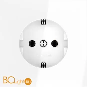 Розетка встраиваемая VOLTUM S70 с заземлением 16А, (белый глянцевый) VLS040101 - Фото 1