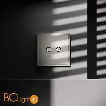 Розетка телевизионная встраиваемая VOLTUM S70 оконечная TV+SAT, (шелк) VLS060404 - Фото 3