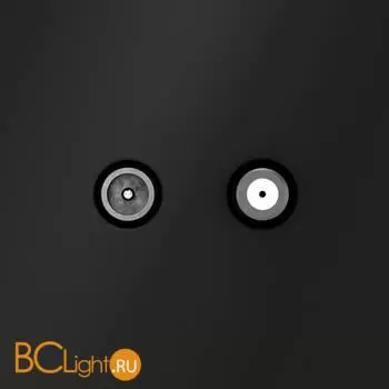 Розетка телевизионная встраиваемая VOLTUM S70 оконечная TV+SAT, (черный матовый) VLS060408 - Фото 0