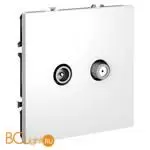 Розетка телевизионная встраиваемая VOLTUM S70 оконечная TV+SAT, (белый матовый) VLS060402 - Фото 2