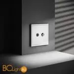 Розетка телевизионная встраиваемая VOLTUM S70 оконечная TV+SAT, (белый матовый) VLS060402 - Фото 4