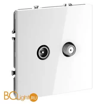 Розетка телевизионная встраиваемая VOLTUM S70 оконечная TV+SAT, (белый глянцевый) VLS060401 - Фото 2