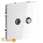 Розетка телевизионная встраиваемая VOLTUM S70 оконечная TV+SAT, (белый глянцевый) VLS060401 - Фото 2