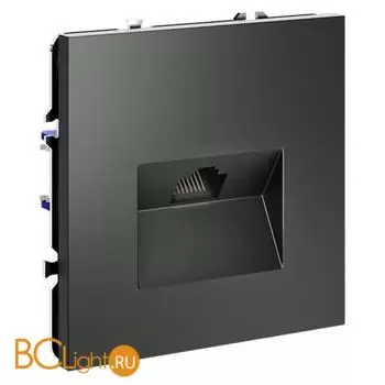 Розетка компьютерная встраиваемая VOLTUM S70 RJ45 кат.6, (титан) VLS060106 - Фото 1