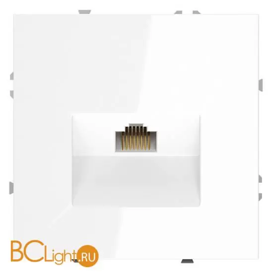 Розетка компьютерная встраиваемая VOLTUM S70 RJ45 кат.6, (белый глянцевый) VLS060101