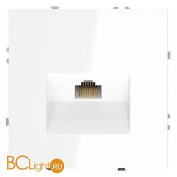 Розетка компьютерная встраиваемая VOLTUM S70 RJ45 кат.6, (белый глянцевый) VLS060101