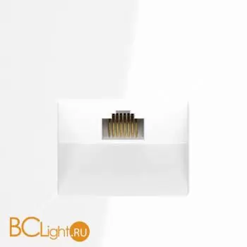 Розетка компьютерная встраиваемая VOLTUM S70 RJ45 кат.6, (белый глянцевый) VLS060101 - Фото 1