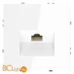 Розетка компьютерная встраиваемая VOLTUM S70 RJ45 кат.6, (белый глянцевый) VLS060101