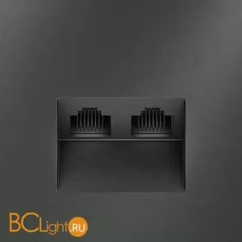 Розетка компьютерная встраиваемая VOLTUM S70 двойная RJ45+RJ45 кат.6, (титан) VLS060206 - Фото 0