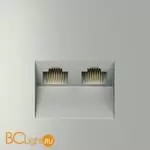 Розетка компьютерная встраиваемая VOLTUM S70 двойная RJ45+RJ45 кат.6, (сталь) VLS060205 - Фото 0