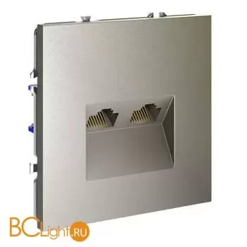 Розетка компьютерная встраиваемая VOLTUM S70 двойная RJ45+RJ45 кат.6, (шелк) VLS060204 - Фото 1