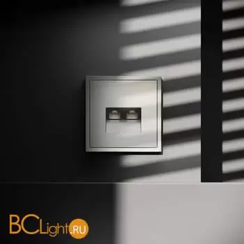 Розетка компьютерная встраиваемая VOLTUM S70 двойная RJ45+RJ45 кат.6, (шелк) VLS060204 - Фото 3