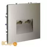 Розетка компьютерная встраиваемая VOLTUM S70 двойная RJ45+RJ45 кат.6, (шелк) VLS060204 - Фото 1