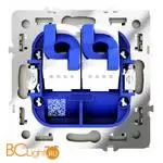 Розетка компьютерная встраиваемая VOLTUM S70 двойная RJ45+RJ45 кат.6, (шелк) VLS060204 - Фото 2