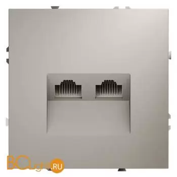 Розетка компьютерная встраиваемая VOLTUM S70 двойная RJ45+RJ45 кат.6, (кашемир) VLS060203