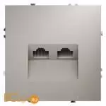 Розетка компьютерная встраиваемая VOLTUM S70 двойная RJ45+RJ45 кат.6, (кашемир) VLS060203