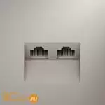 Розетка компьютерная встраиваемая VOLTUM S70 двойная RJ45+RJ45 кат.6, (кашемир) VLS060203 - Фото 0