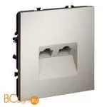 Розетка компьютерная встраиваемая VOLTUM S70 двойная RJ45+RJ45 кат.6, (кашемир) VLS060203 - Фото 1