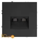 Розетка компьютерная встраиваемая VOLTUM S70 двойная RJ45+RJ45 кат.6, (графит) VLS060207